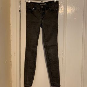 LOFT Grey Low Rise Skinny Jean Legging